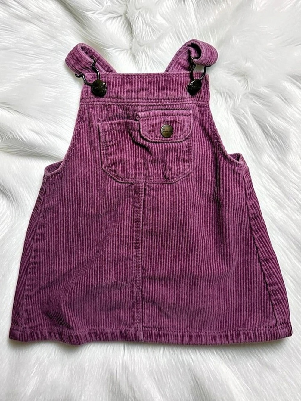 Zara Baby Corduroy Pinafore Overall Dress Pink Girls 12-18 Months
